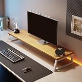 MJKQ9 モニター台 モニタースタンド 60*20*8 机上台 キーボード収納 可愛い おしゃれ 北欧 モダン シンプル ナチュラル イエロー インテリア ノート パソコンラック PC台 パソコン台 卓上 デスク収納 モニターラック モニター台 デスクラック 1段
