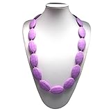 Lil' Jumbl Baby Teething Necklace | Organic Food Grade Silicone | BPA-Free (Purple) [並行輸入品]