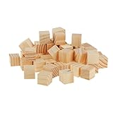 Baoblaze 約50個セット　木製　DIY　立方体　積み木　知育　教育道具　おもちゃ　クラフト　ゲーム　20 * 20mm　　