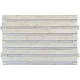 天然木製 ボーダーフェンス (FBフルブラインド) 1枚 幅127cm×高さ81.8cm ウォッシュホワイト JSBF-818WHT