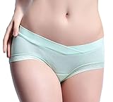 Plus Nao(プラスナオ) マタニティショーツ マタニティパンツ フルバックショーツ ローライズ パンティー ローウエスト インナー 妊婦下着 XL グリーン