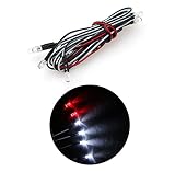 SHEAWA RCカー用LEDライトユニット 5mm 6個 ライトキット 赤 白 改造 部品