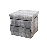 収納ボックス ストレージボックス - おもちゃストレージスツールは、大人の家の椅子を座ることができます多機能折りたたみスツール (色 : E)