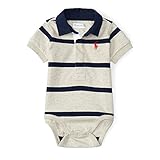【並行輸入】RALPH LAUREN(ラルフローレン) ベビー男の子 半袖ボディ-スーツ　ラガーシャツ コットンジャージー 9ｍ（70サイズ）