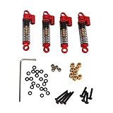 VGEBY RCショックダンパー 高弾性CNC RCスレッドテレ FMS FCX24 118 124 RCクローラーカー用 (レッド)