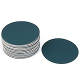 uxcell 研磨布　粒状　粒性240　直径5インチ　丸形　デスク型　50個入り　ホワイト