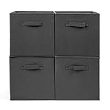 EZOWareのセット4折りたたみ式ファブリックバスケットBin、折りたたみ可能なストレージキューブの保育園ホームとオフィス( 13 x 15 x 13インチ) 13 x 15 x 13 inches