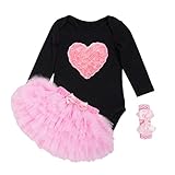 Zhhlinyuan 良質 For 0-24 Months Kids Clothes Outfit Set Fashion Newborn 赤ちゃん Girls Cotton Romper Tutu 