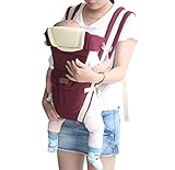 (フィーショー)FEESHOW 多機能　抱っこ紐　抱っこひも　ベビーキャリア　おんぶ紐　新生児　軽量　ママ用パパ用　ベビー用品　子守帯　出産祝い　３色 (ブラウン)