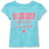 ザ・チルドレンズプレイス THE CHILDREN'S PLACE/ ショートスリーブグリッターグラフィックティ カリブビーン トップス半袖Tシャツ 18～24ヶ月【並行輸入】