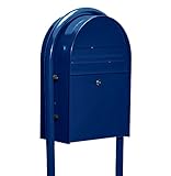 （メイファ）ME-FA 郵便ポスト mail box メイファ アンバー 前出し＋ラウンドポール ブルー