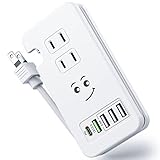 素直な虹 電源タップ USBコンセント 【1つUSB-C PD 急速充電ポート・1つQC3.0 急速充電 ポート・３個USB充電ポート・3つACコンセント・PSE認証済】 電源ケーブル30cm PD3.0 対応 ACアダプター ​iPhone/Xperia/Samsung Galaxy/Android、タブレット、スマホ等のUSB機器対応