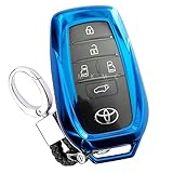 [MKMC] スマート キーケース カバー TPU 素材 トヨタ 新型アルファード 新型ヴェルファイア 30 40 系 対応 カスタム アクセサリー パーツ (ブルー)