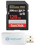 SanDisk (サンディスク) 128GB SD Extreme Pro メモリーカード Sony Alpha a7 III a7 II a7 a7s a7s II ミラーレスカメラに対応 (SDSDXXD-128G-GN4IN) Everything But Stromboli MicroSDXC & SDカードリーダー1個付き