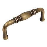 Cosmas 4313BAB Brushed Antique Brass Cabinet Hardware Handle Pull - 7.6cm Hole Centres
