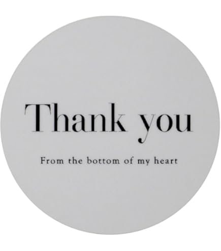 Amazon | Thank you シール 長方形 1.3 x 4.5 cm TY-12 (100片