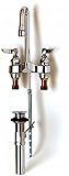 T&S Brass B-0873 Deck Mount Lavatory Faucet with 4-Inch Centers, Rigid Gooseneck, Aerator and Pop-Up