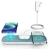 magsafe 充電器 iphone 12 ワイヤレス充電器 マグネット 【スマホ2台同時充電対応 、 airpods 2 / airpod