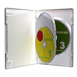 オーバルマルチメディア DVDケース 15mm厚3枚収納トールケース 3個 ホワイト