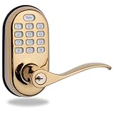 Yale Real Living Keyless Push Button Lever Lock with Z-Wave in Polished Brass (YRL210-ZW-605) [並行輸入品
