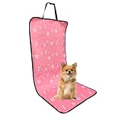 fogman 車 シートカバー 座席カバー 防水 運転席 後部座席 防汚 犬 ペット 保護 (ピンク)