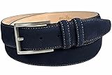 [Belts.com] メンズ グラナダメンズ100％スエードヌバックレザードレスベルト1-3 / 8" ワイド 36 海軍