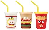 スケーター (skater) ストロー付き タンブラー 3個 230ml バーガーコンクス 日本製 SIH2ST