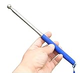 【BAIKODO】 打診棒 打診ハンマー 伸縮式 24ｃｍ ～ 100ｃｍ ゴムグリップ 2色 ストラップ付き (青)