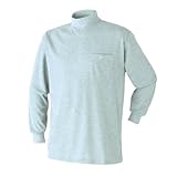 3030-15 鹿の子・長袖ハイネック 14．アースグリーン L