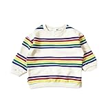 [シェリーミミ] トレーナー レインボートレーナー2 キッズ S110019 マルチボーダー