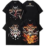 铠伝サムライトルーパー Tシャツ 半袖 インナーシャツ 光り輝い帝 真田 遼 夏服 T-Shirt トップス 黒 ファッション 日常服 丸首 ゆったり おしゃれ コスプレ 衣装 クルーネック 人気 キャラクターグッズ (黒#2,XL) [並行輸入品]