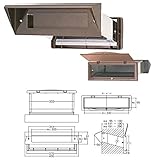 ステンレスシュート/埋込専用ポスト 【内フタ付き気密型 No.30 真壁】 アンバー 口金付き 水上金属
