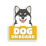 高須商店 犬 猫 車用 マグネット カーサイン ステッカー シール 後方 ドッグインカー キャットインカー (シュッとした黒柴)