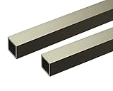 安田 アルミ角パイプ 2m 2.0x40x40mm ステンカラー 2本組