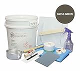 【CORAL TEX】トライアルコテセット たっぷり20kg 珪藻土風 (023 MOSS GREEN)と左官道具セット 塗る人に優しく、環境・健康を考えた西洋漆喰