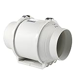Hon&Guan パイプファン 新型ダクト換気扇 パイプ換気扇 中間取付形ダクト 丸型 適用パイプ径:φ125mm IP44防水 省エネ 長寿命 多風量 静か トイレ、浴室、室内外換気