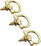 ProSource ph-122321-ps楕円形装飾ねじリングハンガー、Polished Brass