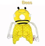 My pace可愛い動物リュック　赤ちゃんのごっつん防止やわらかリュック　キッズ　乳幼児用　頭を保護できる　怪我防止　よちよち歩きの赤ちゃんにぴったり (Bees　黄)