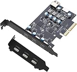 PCI-E - USB 3.2拡張カード、3.2 Gen2 10Gpbs (USB C 3個、USB A x 1、USB Type E A キー x 1)、USB C PCI Expressカード、A-Key 20ピンヘッダー Type Cフロントパネルマウントアダプター用