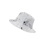 WeddingPach日よけ帽子 ベビー 赤ちゃん サンハット ひも付き おしゃれ かわいいハット uvカット 帽子 折りたたみ 夏 キッズ 子供用 女の子 男の子 キャップ 紫外線対策 (ネイビーブ