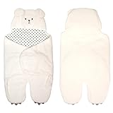 おくるみ　【動物白くま足つきアフガン】オクルミ　アフガン　ブランケット　スリーパー　【着ぐるみカバーオール】　【着ぐるみ】
