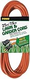 Prime Wire & Cable EC481625 25-Foot 16/2 SJTW Lawn and Garden Outdoor Extension Cord, Orange [並行輸入品]