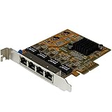 StarTech.com GbE 4ポート増設PCI Express対応ネットワークLANアダプタカード 4x Gigabit Ethernet拡張用PCIe NICカード ST1000SPEX43
