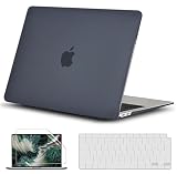 GVTECH MacBook Pro 14インチ クリスタルクリアケース 2025-2021 M5 A3434 M4 A3112 A3185 A3401 M3 A2918 M2 A2992 A2779 M1 A2442) プラスチックハードシェル&キーボードカバー&スクリーンプロテクター MacBook Pro 14 インチ対応, マットブラック