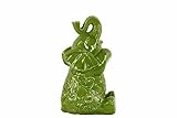 Benzara BM132982 Trumpeting & Sitting Up Elephant Figurine - Green - 7 x 6 x 12 in. & Medium