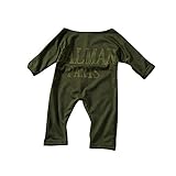 Ochine 新生児　幼児　男女兼用　純色　ボートネック　コットンブレンド　服 ロンパース　 子供服　0-2歳設定 長袖 カバーオール 出産祝い　４サイズ選べる　 (S、3-6月)