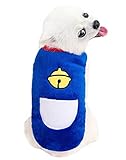 ふく福 可愛い ペット犬服 Tシャツ 秋冬衣装 柔らかい サンゴフリース 防寒 コート 人気 ファッション小型犬 中型犬 春秋冬服 お散歩お出かけウェアに ペットフェーバー (Sサイズ (x 1), ブルーベル)