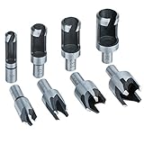【8本セット】ZWOOS プラグカッター 高炭素鋼 木工ドリル 穴あけビット 筒形ドリルビット4本 四歯面取りカッター4本