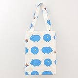 nordic トートバッグ(たて型) ブタ・ブルー
