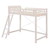 萩原 ロフトベッド MB-5021-WS ホワイトウォッシュ